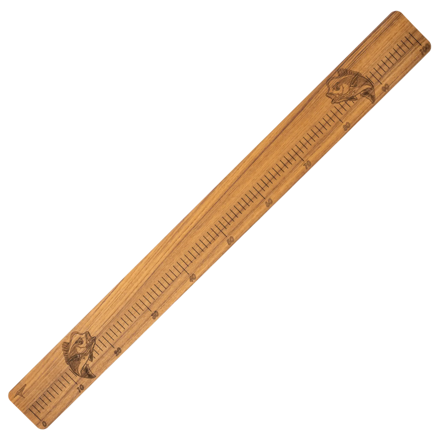 Laser-Engraved Teak Fish Ruler, Snapper (50cm, 80cm, 100cm)