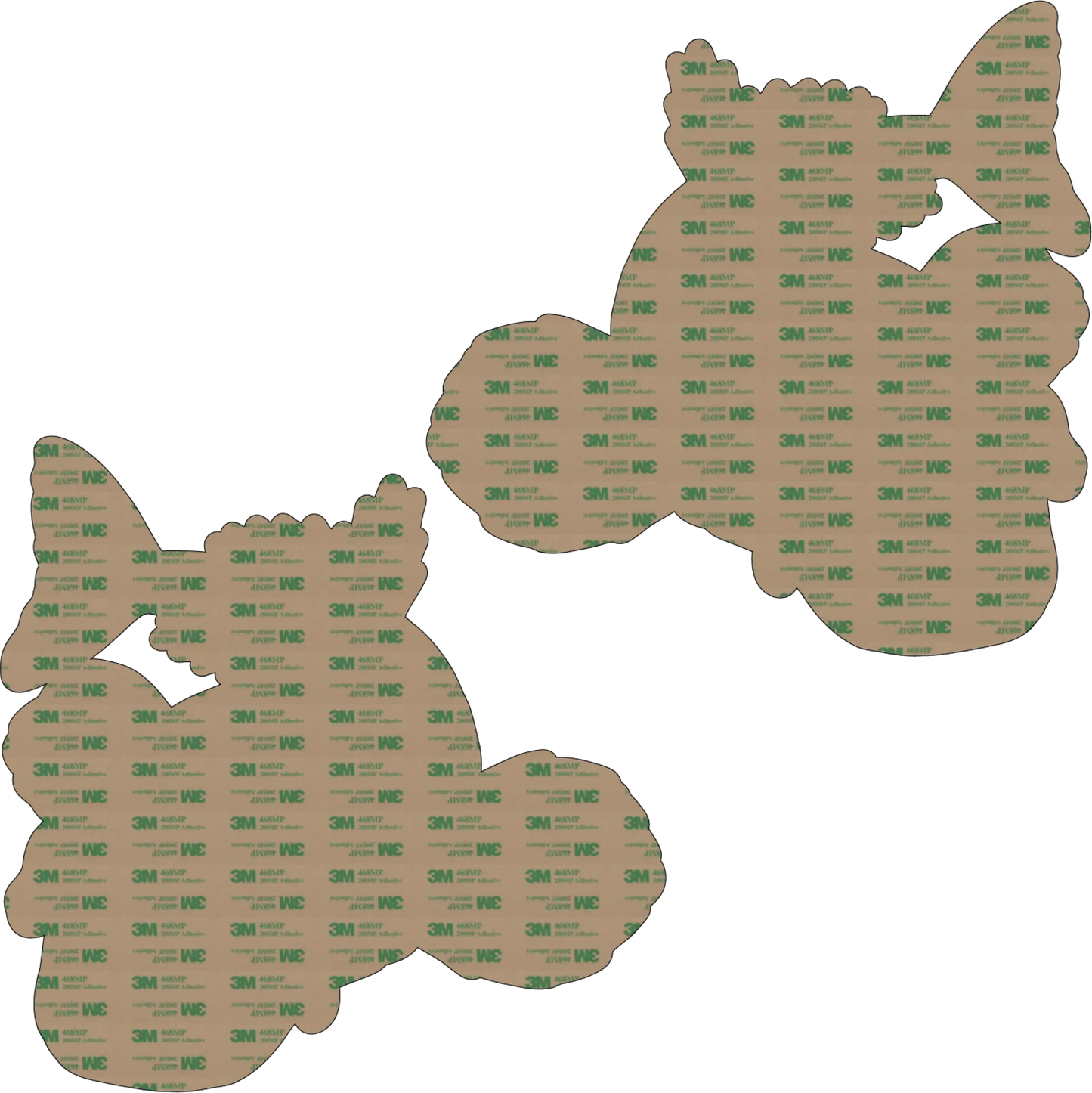 Laser-Engraved Teak Fish Sticker/Decal, Flathead