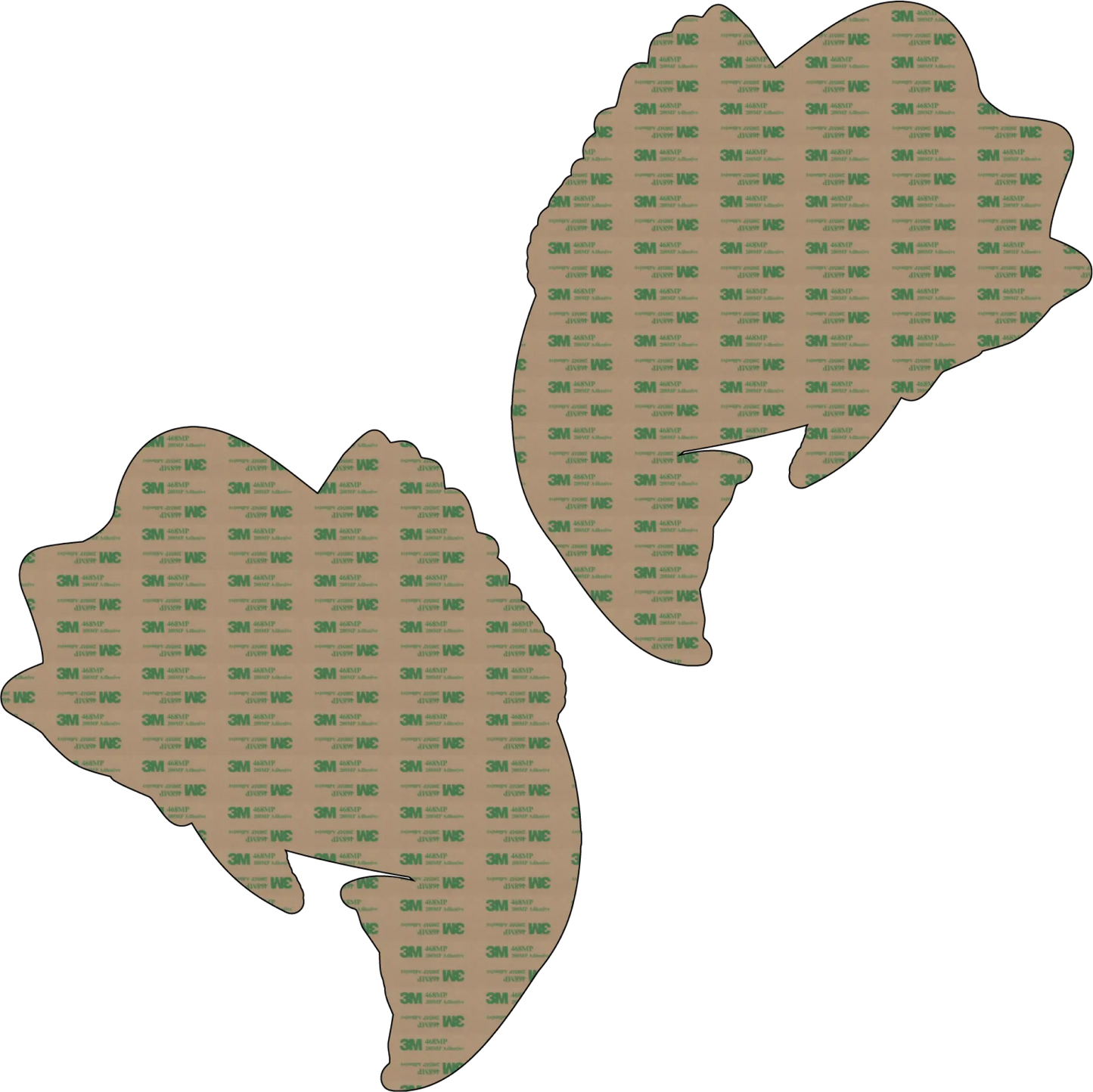 Laser-Engraved Teak Fish Sticker/Decal, Snapper
