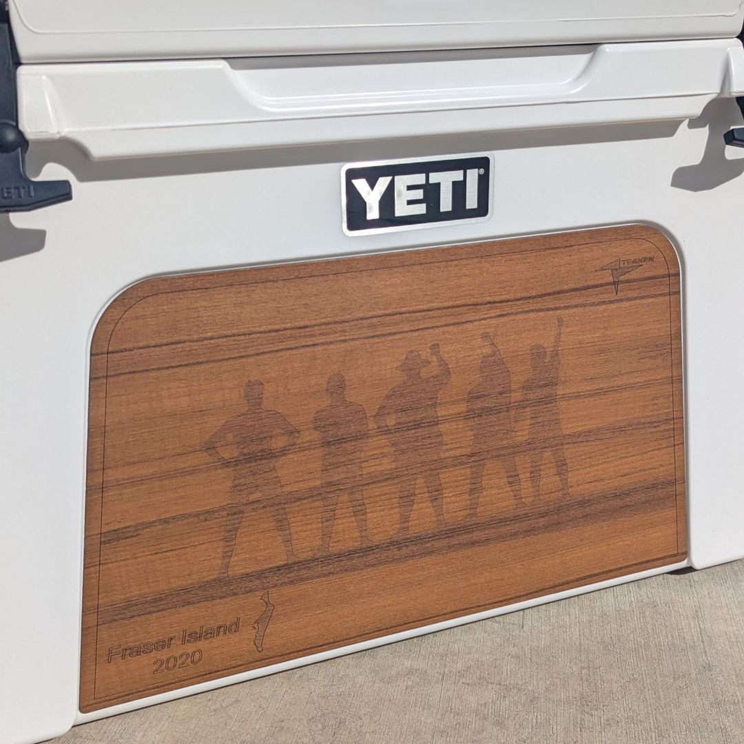 Teak wood YETI Cooler/ ESKY non-slip pad.