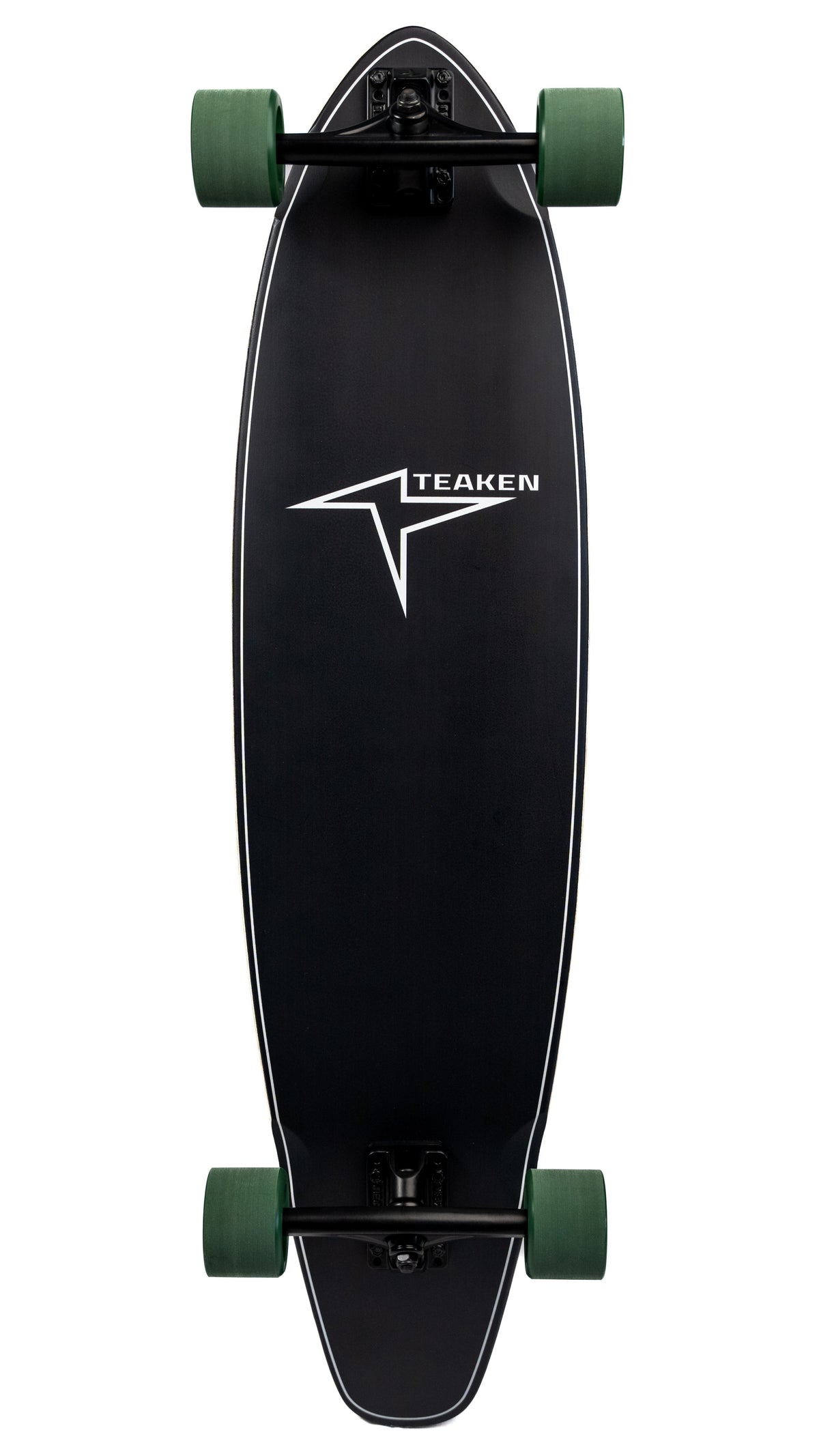 Gunner Skateboard - Black - Green Combo